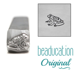Toad (or Frog) Facing Left Metal Design Stamp, 8.3mm - Beaducation Original