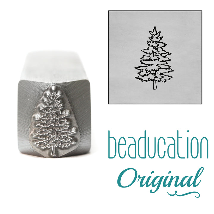Sugar Pine Tree Metal Design Stamp, 11.2mm - Beaducation Original