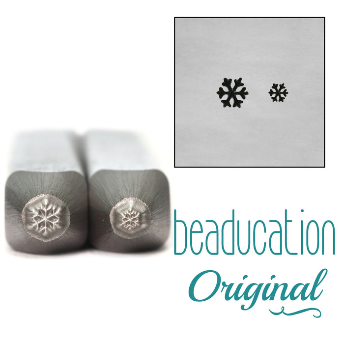 Teeny Tiny Simple Snowflakes Metal Design Stamps, 1.5mm and 2mm - Beaducation Original