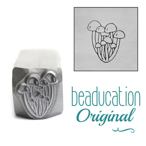 Beech Mushroom Bunch Metal Design Stamp, 11mm - Beaducation Original
