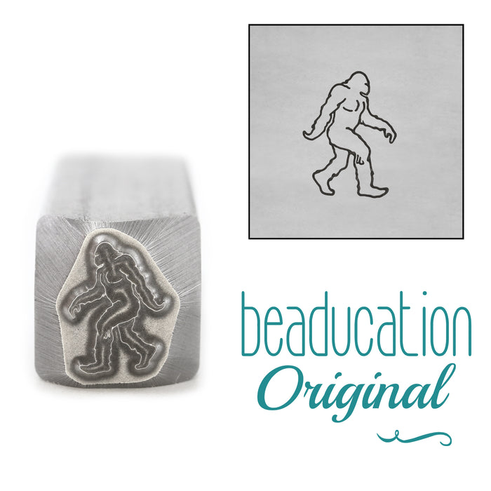 Bigfoot / Sasquatch Walking Right Metal Design Stamp, 10mm - Beaducation Original