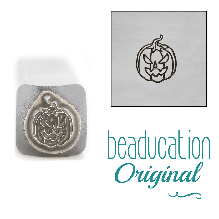 Angry Jack O' Lantern Metal Design Stamp, 6.5mm - Beaducation Original