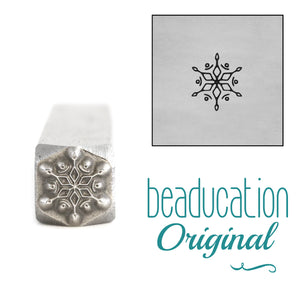 2024 Snowflake #1 Metal Design Stamp, 5.25mm - Beaducation Original 5mm