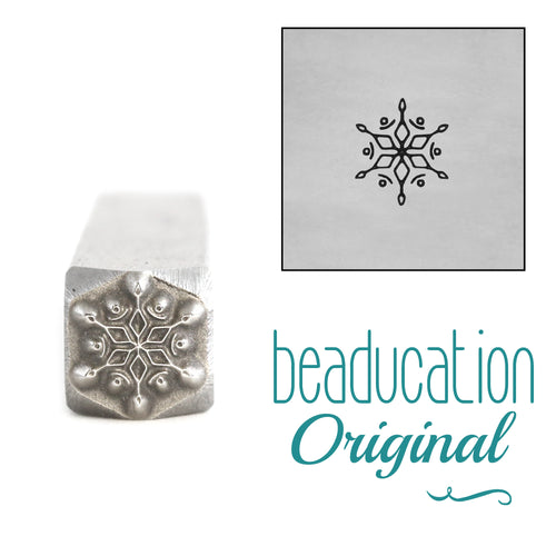 2024 Snowflake #1 Metal Design Stamp, 5.25mm - Beaducation Original 5mm