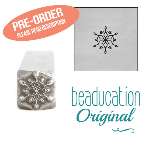 PRE-ORDER 2024 Snowflake #1 Metal Design Stamp, 5.25mm - Beaducation Original 5mm