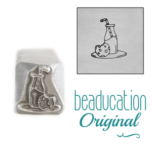 Milk and Cookies Metal Design Stamp, 8.3mm - Beaducation Original