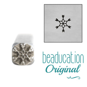 2024 Snowflake #2 Metal Design Stamp, 5.25mm - Beaducation Original 5mm