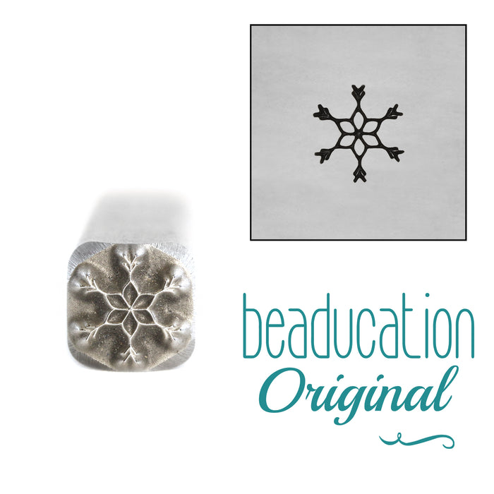 2024 Snowflake #2 Metal Design Stamp, 5.25mm - Beaducation Original 5mm