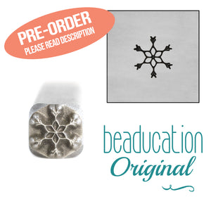 PRE-ORDER 2024 Snowflake #2 Metal Design Stamp, 5.25mm - Beaducation Original 5mm