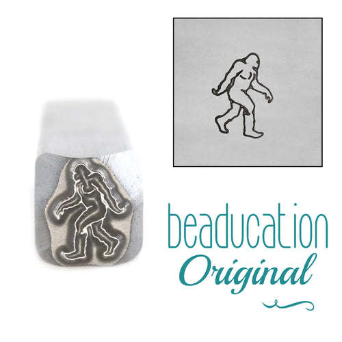 Bigfoot / Sasquatch Walking Right Design Stamp, 8mm - Beaducation Original