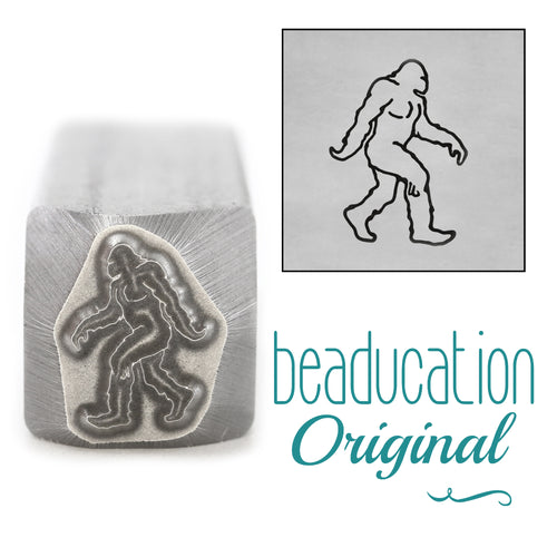 Bigfoot / Sasquatch Walking Right Design Stamp, 14.5mm - Beaducation Original