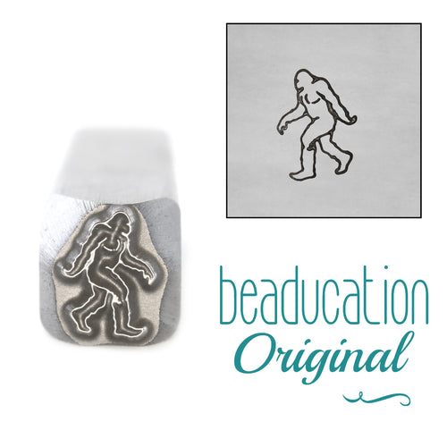 Bigfoot / Sasquatch Walking Left Design Stamp, 8mm - Beaducation Original