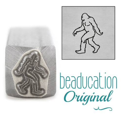 Bigfoot / Sasquatch Walking Left Design Stamp, 14.5mm - Beaducation Original