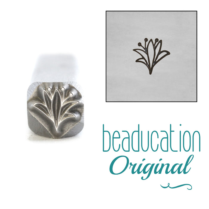 Spiky Flower Metal Design Stamp, 5mm - Beaducation Original