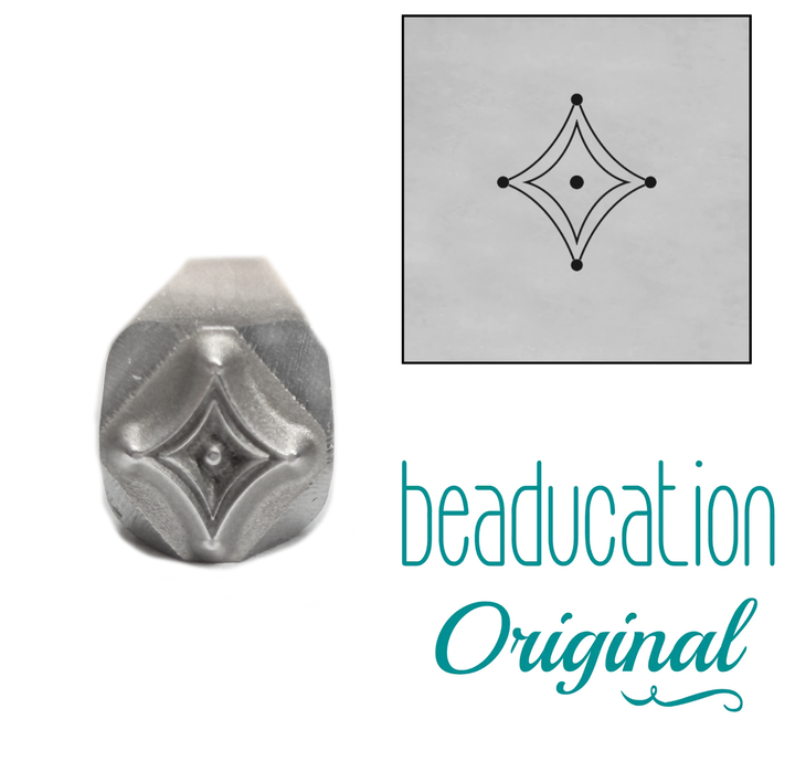 Small Diamond Element Metal Design Stamp, 5mm - Beaducation Original