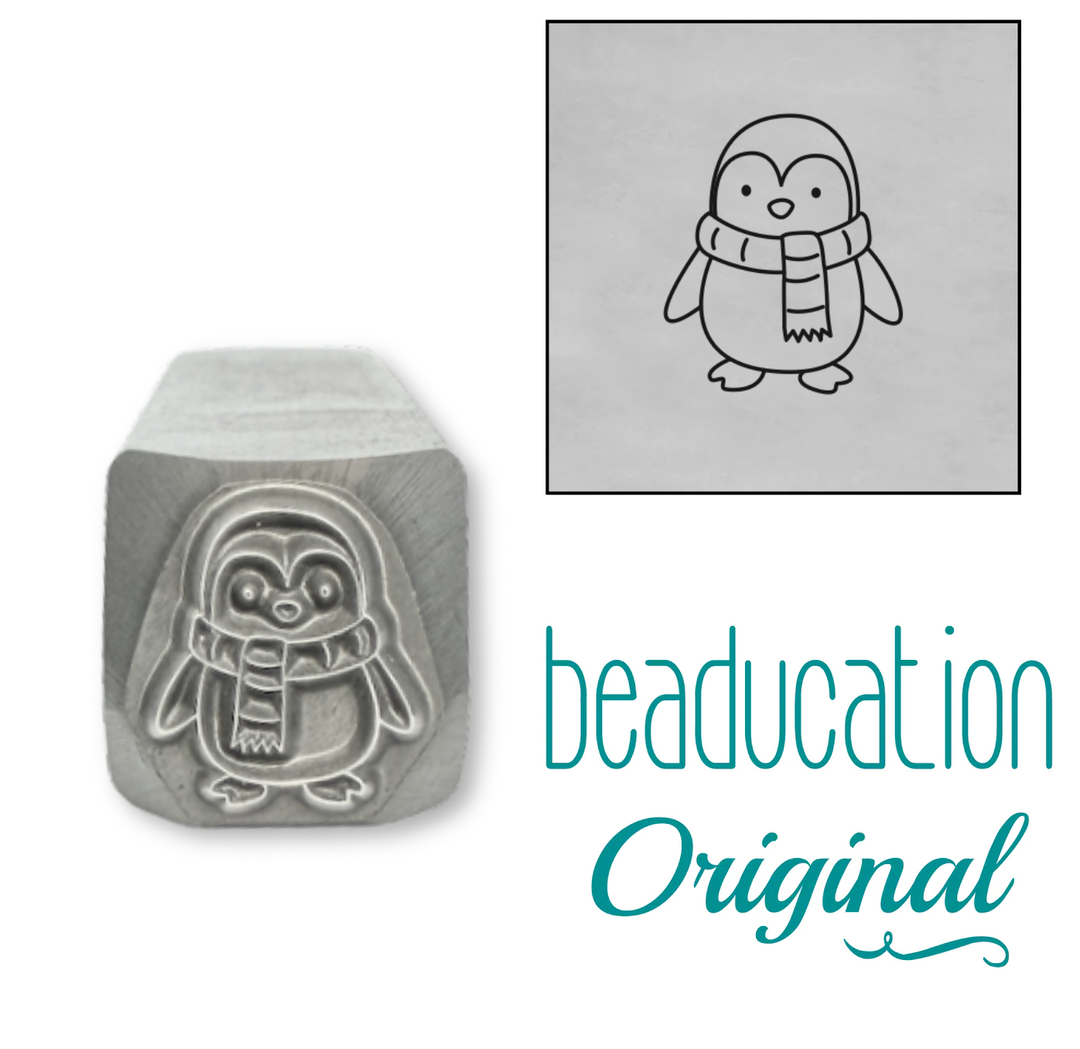 PRE-ORDER - Penguin Metal Design Stamp, 10mm - Beaducation Original