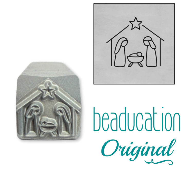 PRE-ORDER - Nativity Scene Metal Design Stamp, 10mm - Beaducation Original