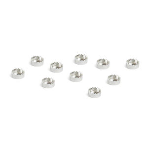 Fine Silver 5mm (.20") Serrated Edge Bezel Cup Settings, Pack of 10