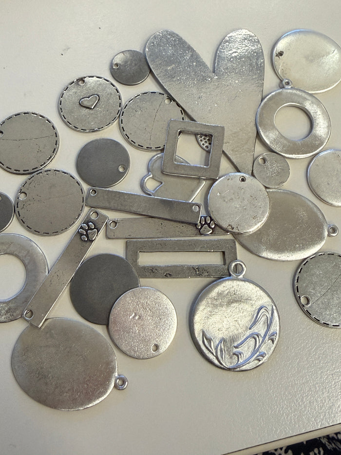 Super Random Imperfect Pewter Blanks Mix Packs, Destash *Please Read Description