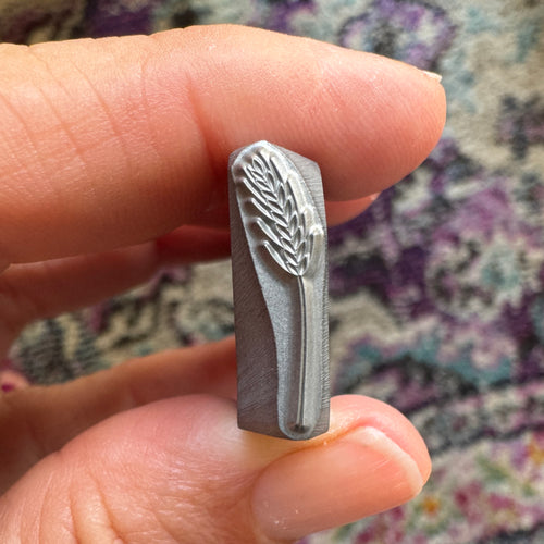 Wheat Metal Design Stamp, 16mm - Beaducation Original