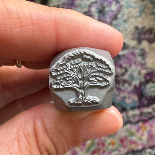Oak Tree Metal Design Stamp, 14mm - Beaducation Original