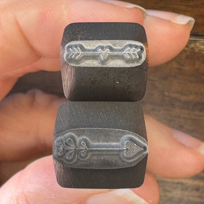 2 Heart Arrow Stamps Destash - Please Read Description