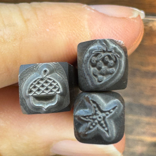 Acorn, Strawberry and Starfish Stamps Destash - Please Read Description