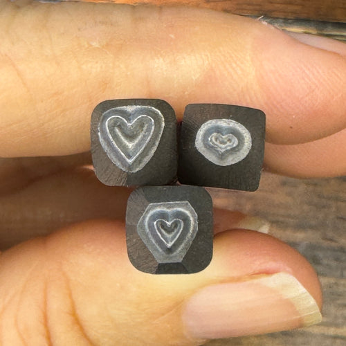 3 Heart Stamps Destash - Please Read Description