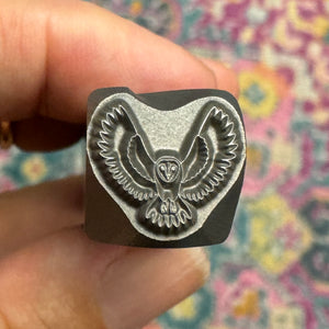 Flying Owl Metal Design Stamp, 11mm - Beaducation Original