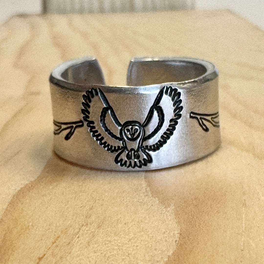 Flying Owl Metal Design Stamp, 11mm - Beaducation Original