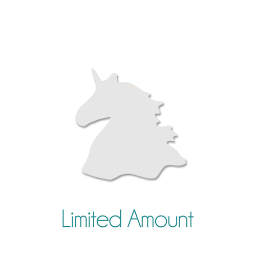 Aluminum Unicorn Head, 36.5mm (1.44") x 34mm (1.34"), 14 Gauge