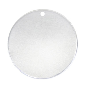 Aluminum BULK Circles 51mm (2"), 14 Gauge with Hole, Pack of 25