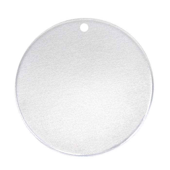 Aluminum BULK Circles 51mm (2"), 14 Gauge with Hole, Pack of 25