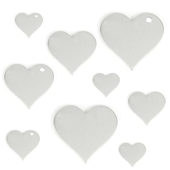60% off! Aluminum BULK Blanks  - Hearts Mix Pack, 40 (ish) Pieces