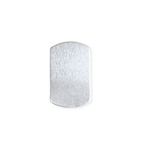 Aluminum BULK Dog Tag Shape Rectangles 31.75mm (1.25") x 19mm (.35"), 14 Gauge, Pack of 25