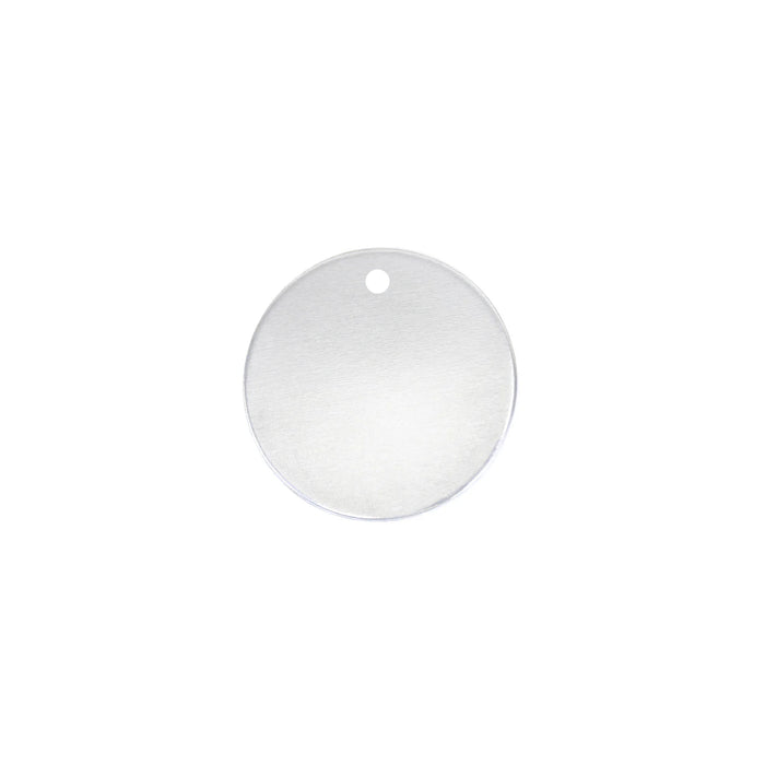 Aluminum BULK Circles 16mm (.63"), 14 Gauge with Hole, Pack of 25