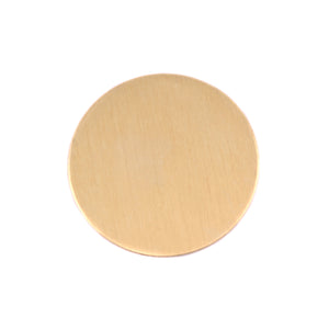 Brass BULK Round, Disc, Circle, 19mm (.75"), 20 Gauge, Pack of 25