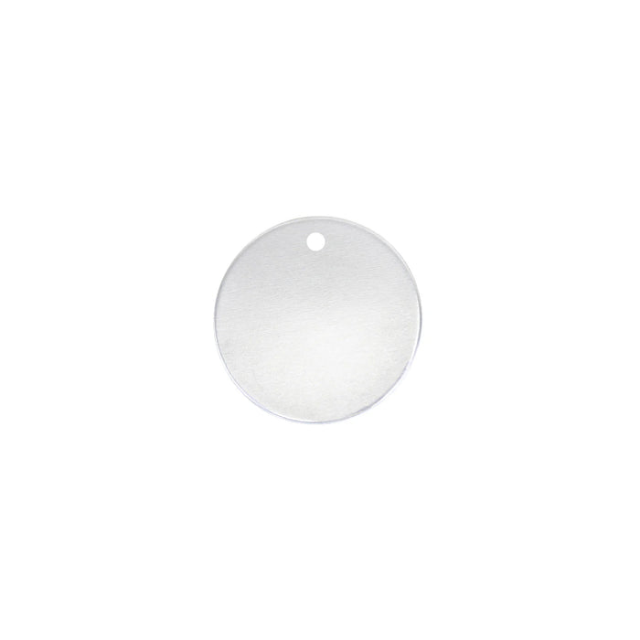 Aluminum BULK Circles 12.7mm (.50"), 14 Gauge with Hole, Pack of 25