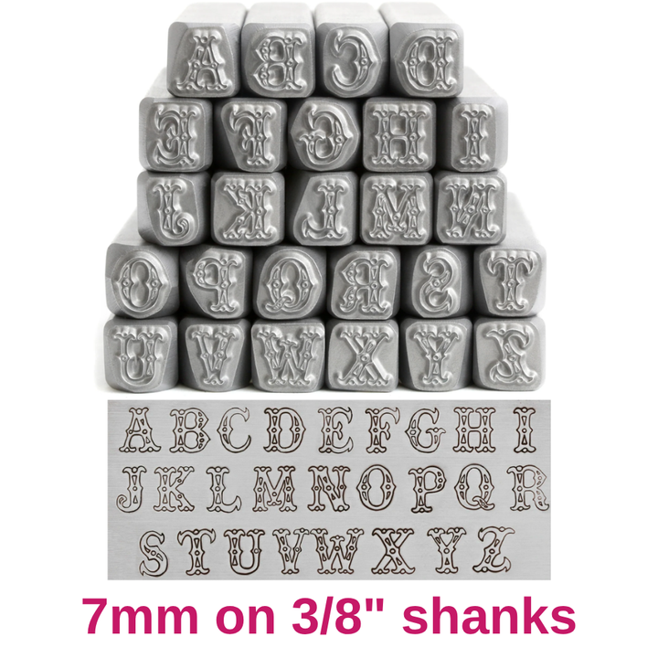Cowgirl Carnival Letter Stamp Set, 7mm, Beaducation Original
