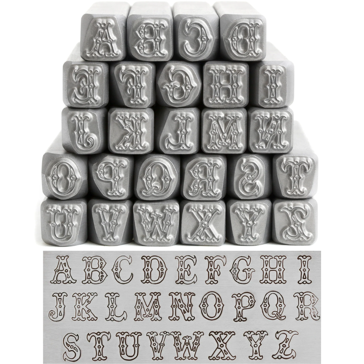 Cowgirl Carnival Letter Stamp Set, 5mm, Beaducation Original *PLEASE READ NOTE