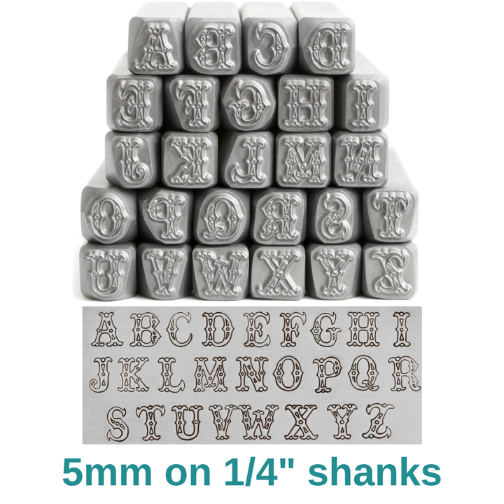 Cowgirl Carnival Letter Stamp Set, 5mm, Beaducation Original *PLEASE READ NOTE