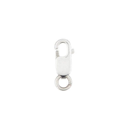 Sterling Silver 8mm Long Lobster Clasp with Open Jump Ring