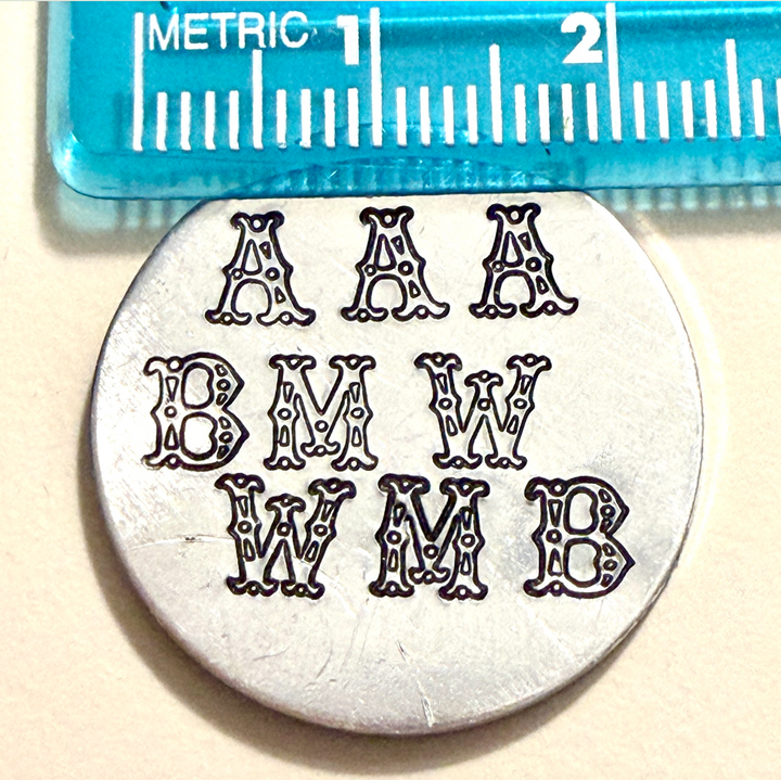 Cowgirl Carnival Letter Stamp Set, 5mm, Beaducation Original *PLEASE READ NOTE