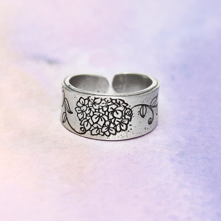 Hydrangea Flower Metal Design Stamp, 11mm - Beaducation Original