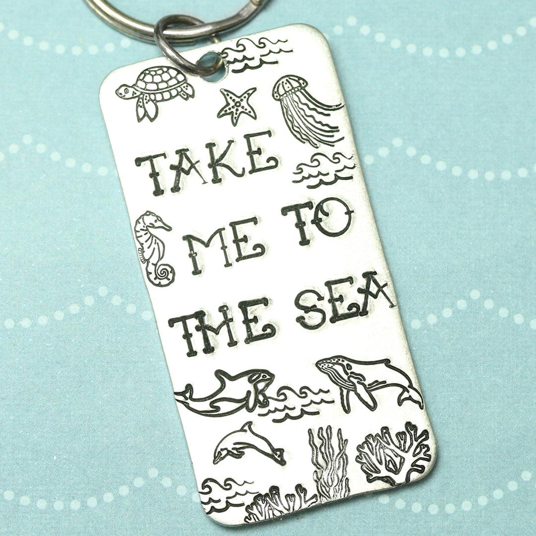 Sea Turtle Swimming Left Metal Design Stamp, 8.1mm - Beaducation Original