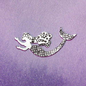 Aluminum Mermaid Swimming, 55.2mm (2.17") x 23mm (.91"), 14 Gauge