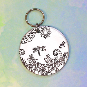 Small Dragonfly Metal Design Stamp, 5mm - Beaducation Original