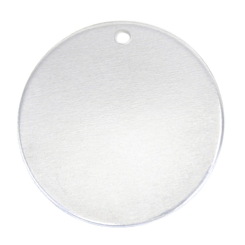 Aluminum BULK Circles 57mm (2.25"), with Hole, 14 Gauge, Pack of 25