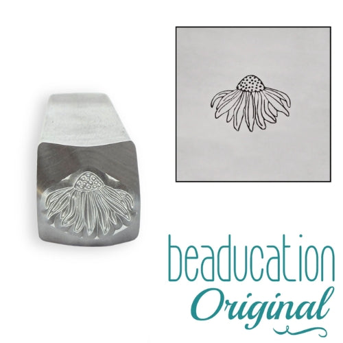 Echinacea Flower Metal Design Stamp, 8mm - Exact Series, Beaducation Original