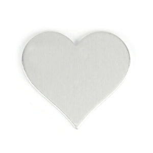 Aluminum BULK Hearts 28.5mm (1.12"), 14 Gauge, Pack of 25